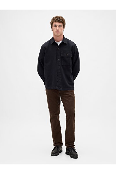 GAP Erkek Kahverengi Corduroy Straight Pantolon