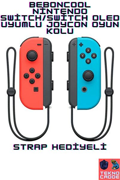 beboncool Nintendo Switch/Switch OLED Uyumlu Joycon Oyun Kolu