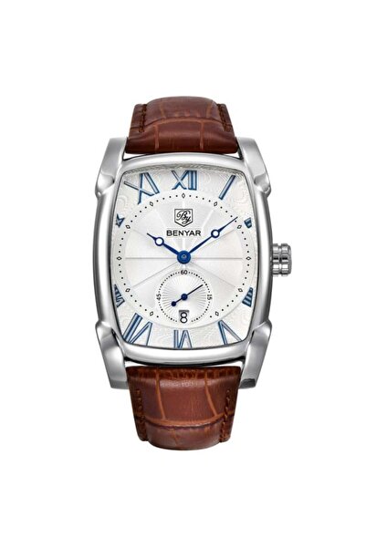 Benyar Ceas bărbătesc clasic elegant curea din piele cuarț analogic