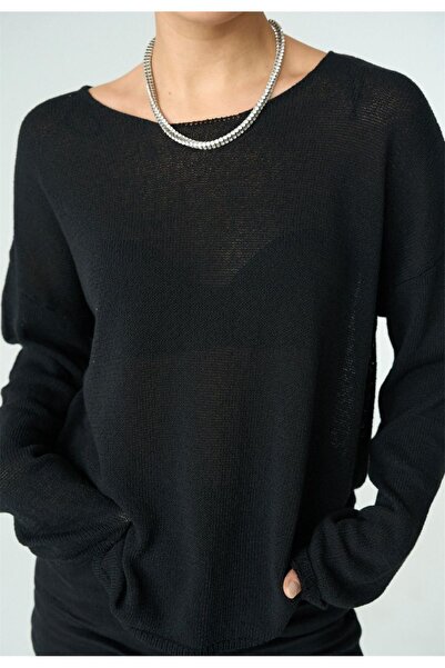 MU&ME BOUTİQUE Kazak with Its Own Collar, Straight Cut