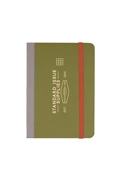 designworks ink Standart Issue A6 Çizgili Cep Defter - Army Green Chili