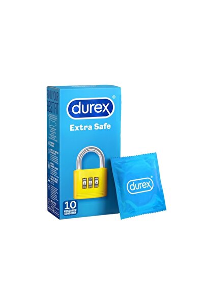 Durex Prezervative Extra Safe, Extra lubrifiate, 10 buc