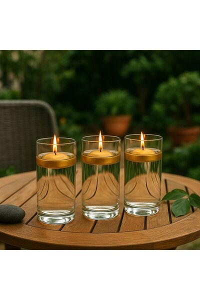 Noah Exclusive 3 LU BOROSILKAT CAM ICERISINDE YUZEN MUM-ALTIN SARI 70 mm x 14...