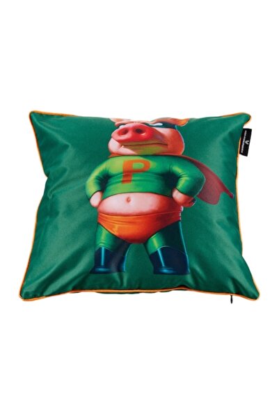 Complicat Rau Kids decorative pillow, Super Pig, polyester, printed by direct sublimation, 43x43