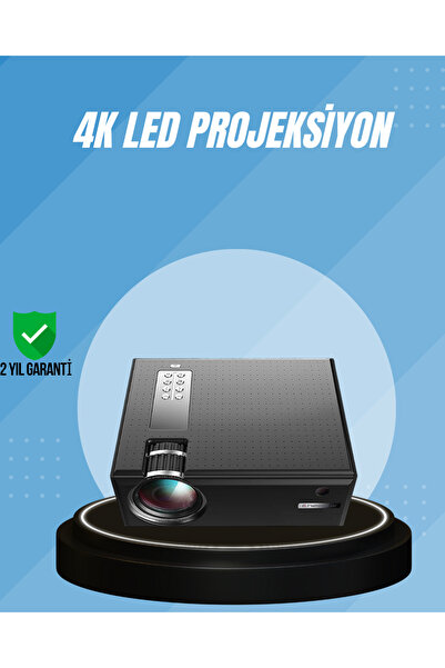 AyrStore Yüksek Parlaklıkta Projeksiyon Cihazı – 1080P Destekli, Taşınabilir ...