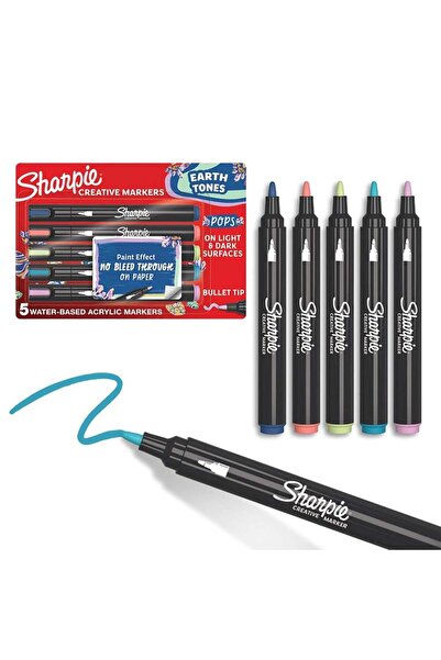 Sharpie Creative Acrylic Marker Pen 5 Colors - Earth Tones