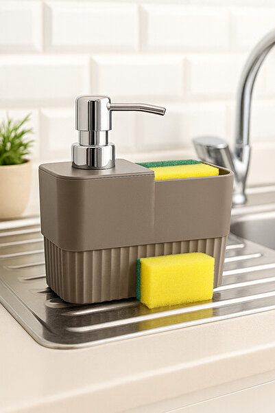 Nesto Home Liquid Soap Dispenser with Sponge Compartment