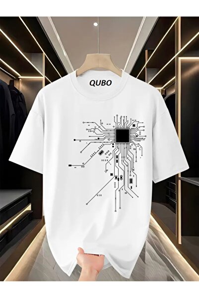 qubo sportswear & company qubo Футболка з коротким рукавом з бавовняної тканини з великим принтом