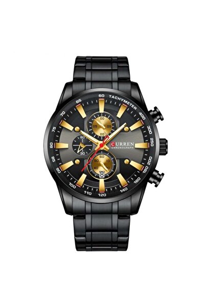 Curren Marcă de top, Ceas de mână bărbătesc la modă, Cronograf, Cuarț, Oțel i...