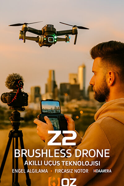 Munico Fırçasız Motorlu Mini Drone – 3 Eksenli Sabitleyici, Engel Kaçınma, 2....