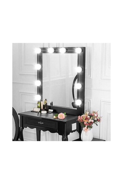 Lexi Bella Dekoratif Banyo Aynası Aydınlatma 10 lu Makyaj Masası Hollywood Ta...