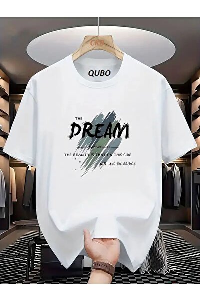 qubo sportswear & company Tricou cu mânecă scurtă, unisex, oversize, din bumbac, cu decolteu rotund