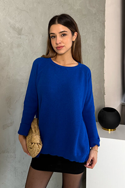 ModaPlaza Pulover largi cu mâneci raglan pentru femei 5791