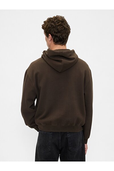 GAP Erkek Kahverengi Heavyweight 1969 Logo Sweatshirt