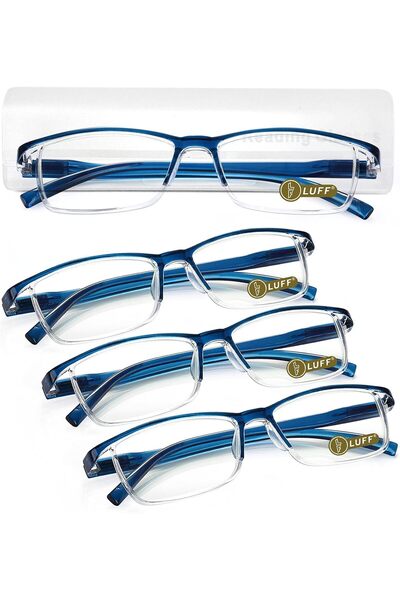 Zherqon LUFF 4 buc. Anti-Blue-Ray-Lesebrille Tragbare Ultraleichtleser