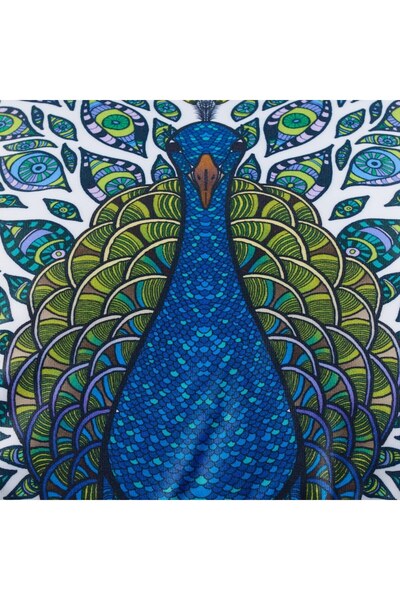 Complicat Rau Decorative Pillow, Peacock, polyester, printed by direct sublimation, 43x43