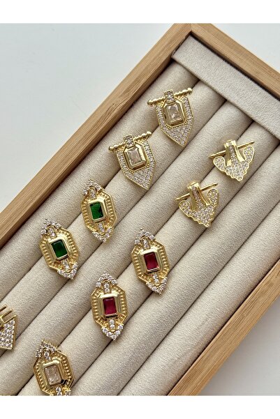 YOUES JEWELRY 316l Çelik 14 K Renk MİX Lüx Çift Renk Gold Silver VIP Seri Premium Kadın Küpe Minimal Küpe