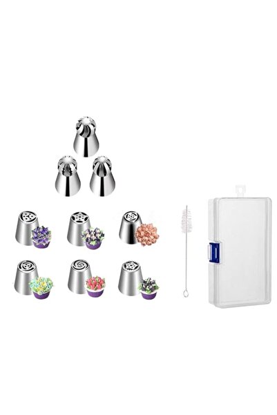 Generic Aoshang 9pcs Russian Piping Tips Baking Supplies Set for Cake/Cupcake...