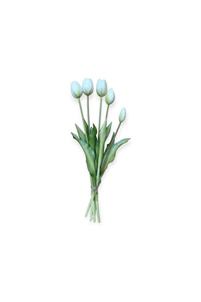 MAKİ DEKOR YAPAY ÇİÇEK ISLAK DOKULU LÜKS 5 Lİ LALE DEMETİ 39 CM