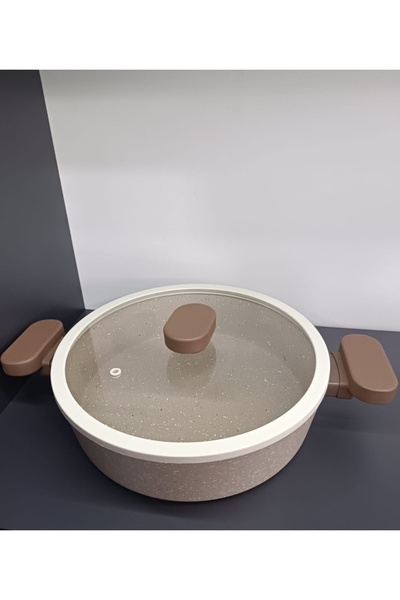 İmza Toprak Granite Cast 26 cm Basik Pot (for Pilav, Karniyarik, Stuffed Food)