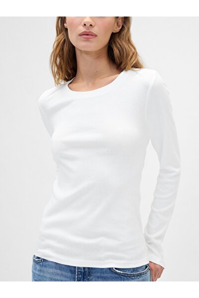 GAP Kadın Beyaz Modern Crewneck T-Shirt