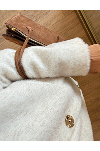 FEMMESTUDIO Жіночий бежевий пальто з двома кишенями