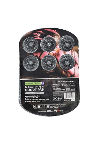 Generic Royalford Mini Donut Pan - Non Stick Granite Coating Baking With 12 S...