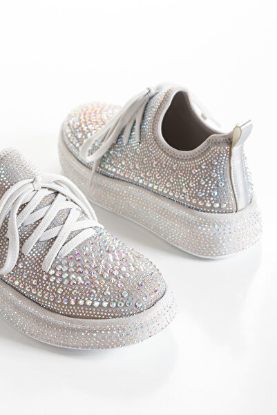 MFT AYAKKABI Women's Thick Soled Stylish Sports Shoes with Stones