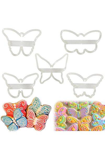 Generic OHM Butterfly Cookie Cutter Clay Cake Fondant Mold Plunger Sugar Craf...
