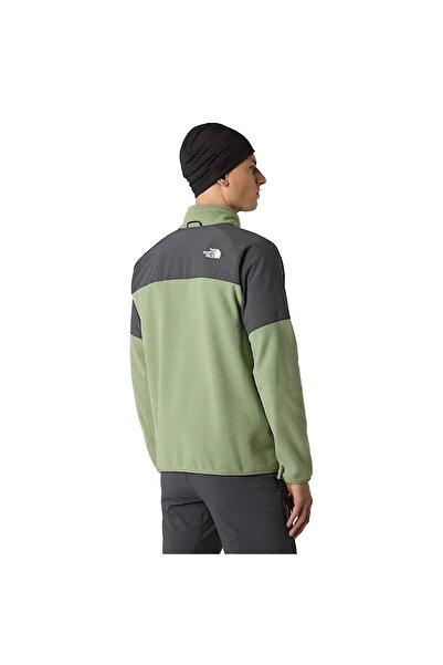 THE NORTH FACE Ανδρικό πράσινο φλις εξωτερικού χώρου Glacier Heavyweight Full-Zip NF0A89JGDKI1