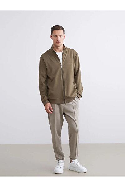 LC Waikiki Comfortable Fit Stand Collar Men's Zippered Sweatshirt