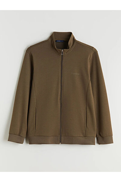 LC Waikiki Comfortable Fit Stand Collar Men's Zippered Sweatshirt