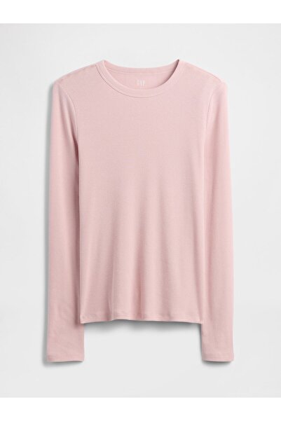 GAP Kadın Pembe Essential Crewneck T-Shirt