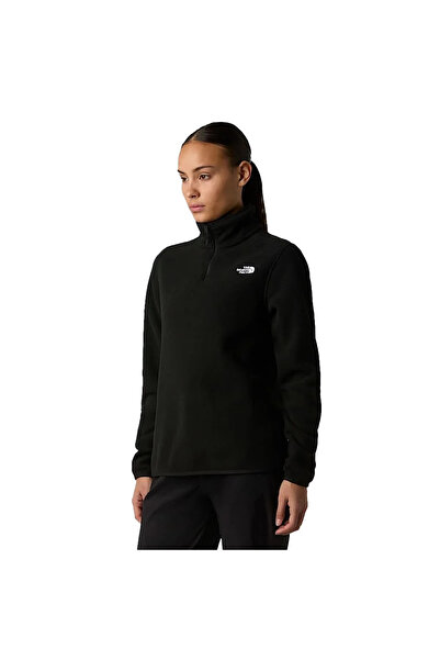 THE NORTH FACE Γυναικείο μαύρο φλις εξωτερικού χώρου Glacier Fleece 1/4 Zip NF0A8D2JJK31