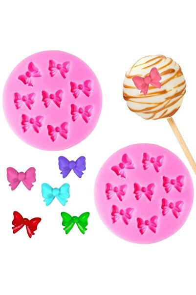 Generic 2 Pcs Bow Fondant Molds, Mini Bows Silicone Fondant Molds, Bowknot Ca...