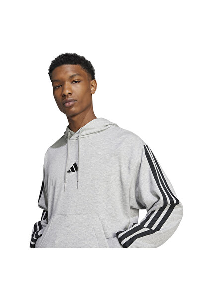 adidas Essentials 3-Stripes French Terry Men's Grey Casual Style Sweatshirt Jd1871