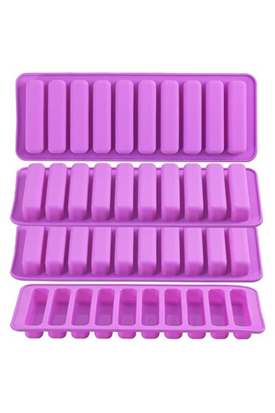 Generic Newk Finger Shaped Silicone Molds, 4 Packs 10-Cavities Rectangle Choc...