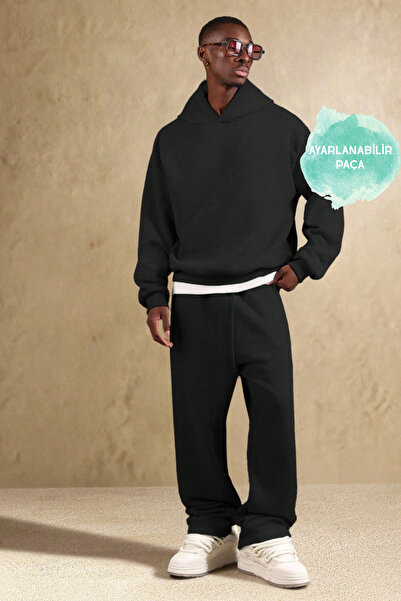 BSBSPOR Χειμερινό χαλαρό και φαρδύ κοστούμι; Μπορεί να είναι Jogger με πόδια που συρόνται ή φαρδιά ίσια πόδια με ελαστικό εσωτερικό για άνδρες και γυναίκες