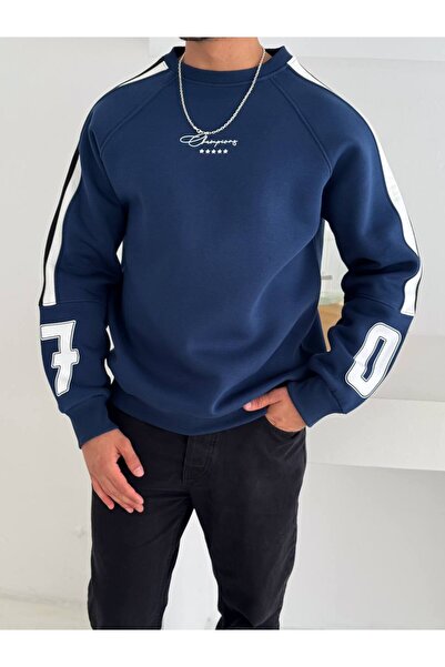 bergibo SWEATSHIRT CHAMPIONS 5 STELE NUMĂRUL 7 - SWEATSHIRT OVERSIZE CU FLEECE