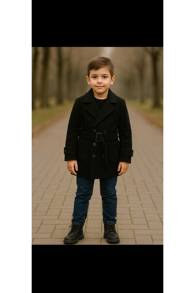 renkli diyar Boys' Unlined Coat with Shoulder Pads for Winter
