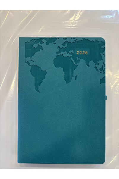Muka Defter 2026 Ajanda Dünya Ciltli Termo Deri Kapak 14x20 cm Çizgili 1 Adet...