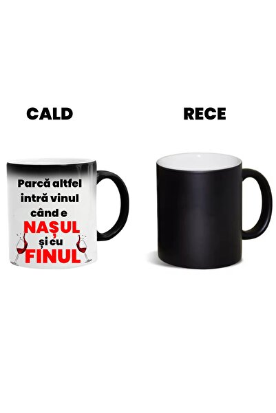 Cana Thermosensitive mug, black, godfather
