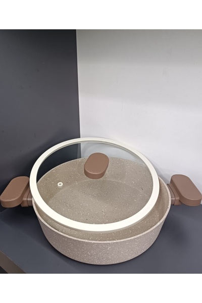 İmza Toprak Granite Cast 24 cm (Small) Basik Pot (for Pilav, Karniyarik, Stuffing)