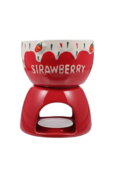 Generic Ceramic Chocolate and Cheese Fondue Pot Set with Candle Warmer – Mult...