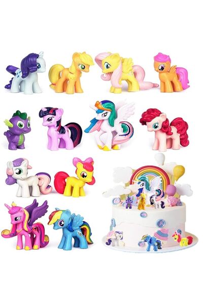 Generic lankai Pack of 12 Cake Decoration for Unicorn, Decoration Cartoon Cak...