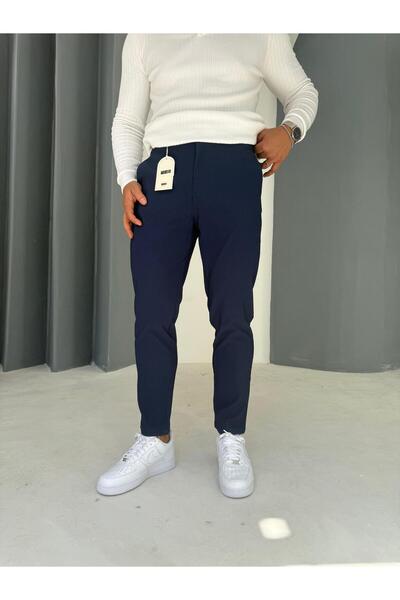 Combineman35 Men's Slim Fit Fabric Trousers