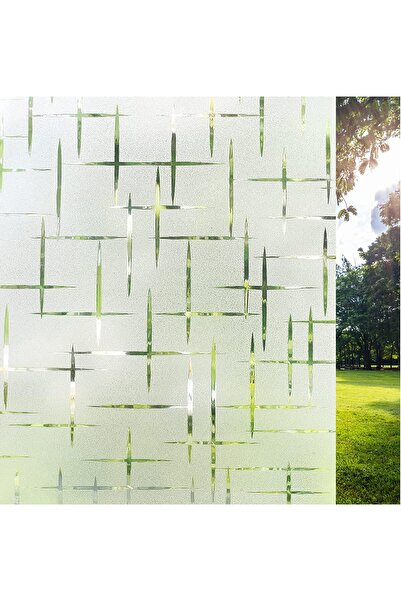 LUXER Folie Decorativa Privacy Pentru Geamuri, Protectie UV, Model - Cruce, D...