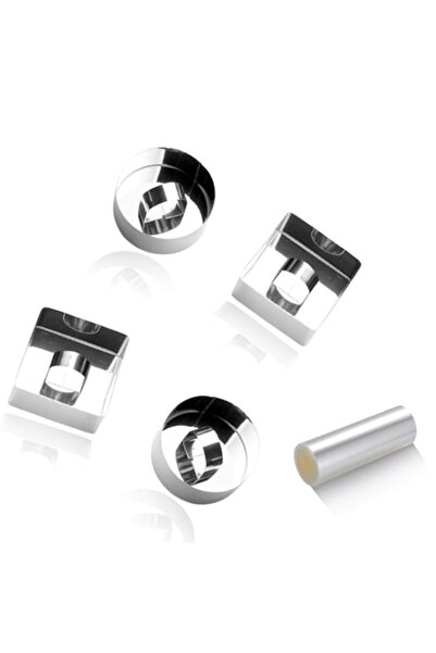 Generic Stainless Steel Food Rings Molds Set Round & Square Cooking Rings wit...