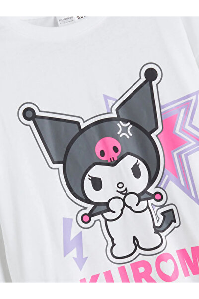 LC Waikiki Set de pijamale pentru fete cu decolteu cu imprimeu Kuromi