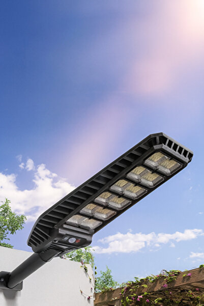 Smartio Lampă solară cu putere de 400W – Senzor de mișcare, Telecomandă, încărcare solară